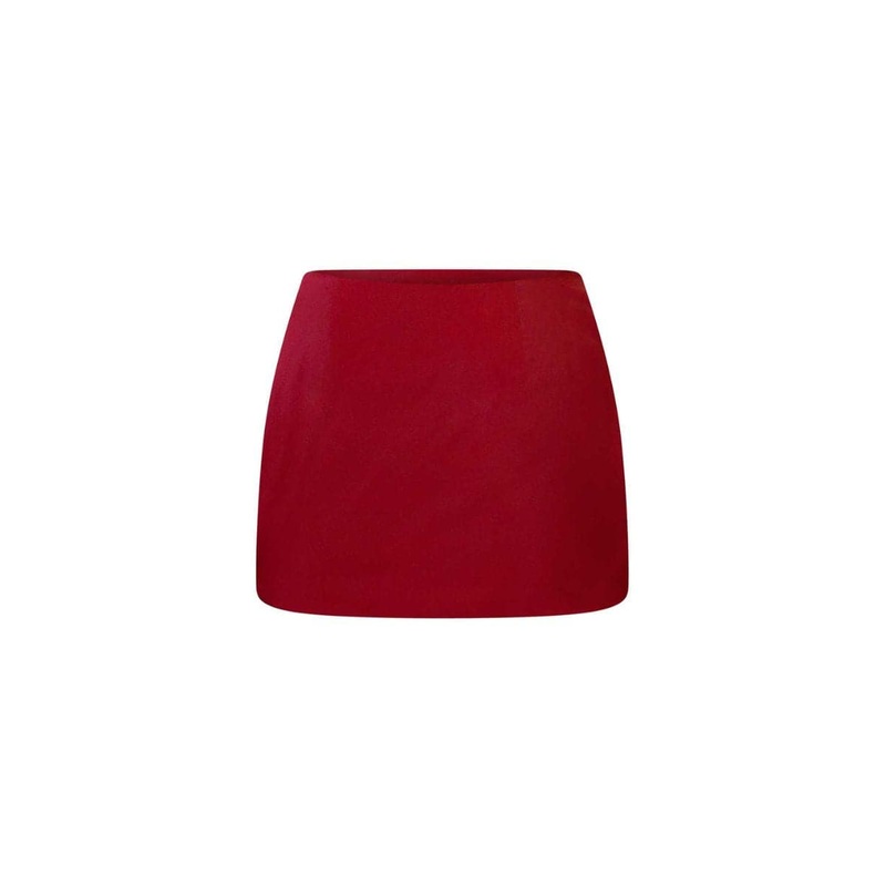 DAWN CHERRY RED MINI SKIRT