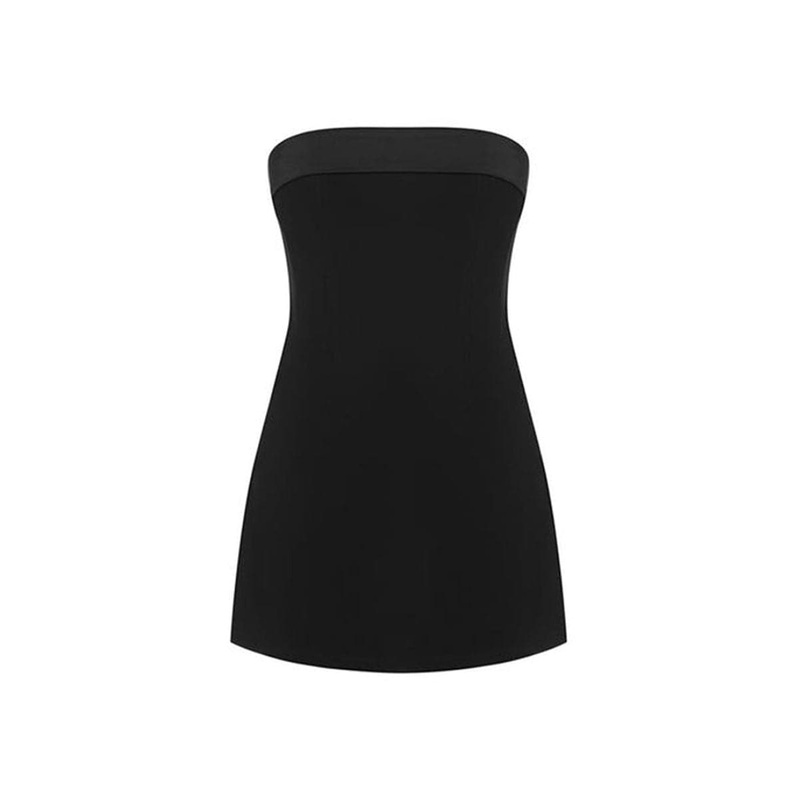 GEMMA BLACK CREPE MINI DRESS