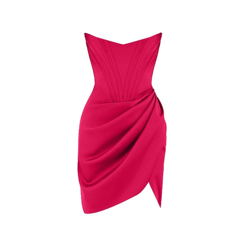 JASMINE PINK SATIN MINI DRESS