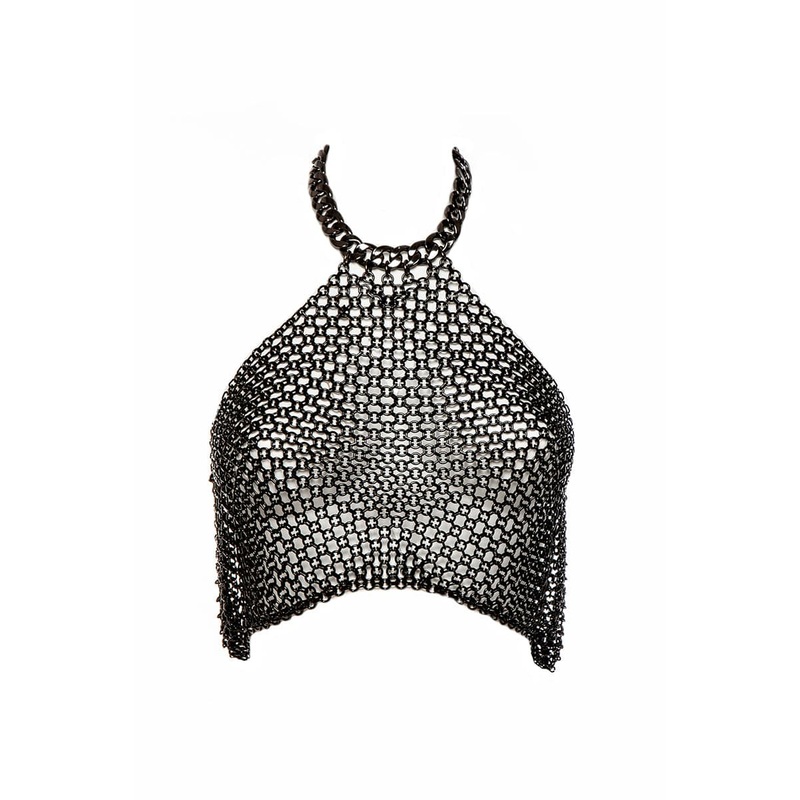 LUDO BLACK CHAIN TOP