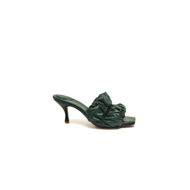 POPPY TOURMALINE GREEN MULES