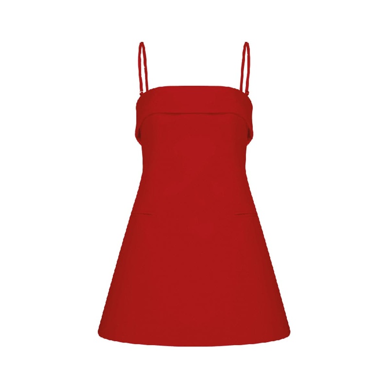 GAIA FIERY RED MINI DRESS
