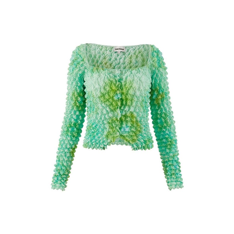 GREEN FLORAL PRINT CLARA TOP