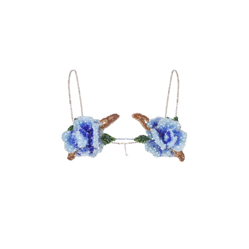 HANDMADE FLOWER EMBELLISHED BRA