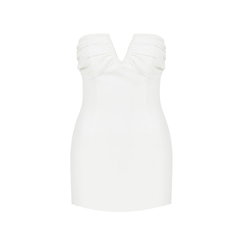 MIORA VANILLA ICE CREPE MINI DRESS