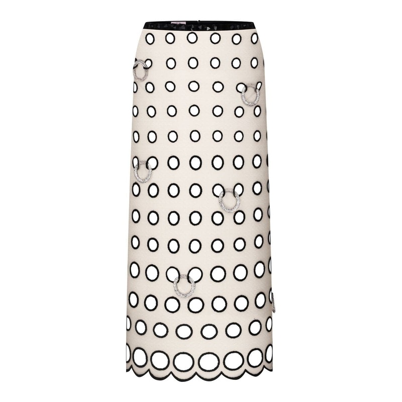 NUDE PIERCING MIDI SKIRT