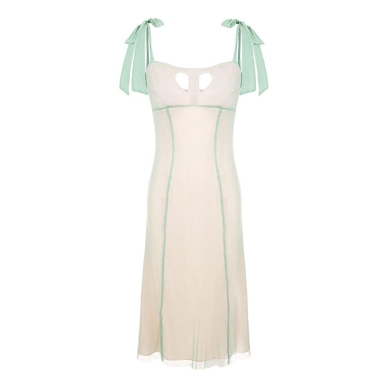 PASTEL GREEN REGENCY MIDI DRESS