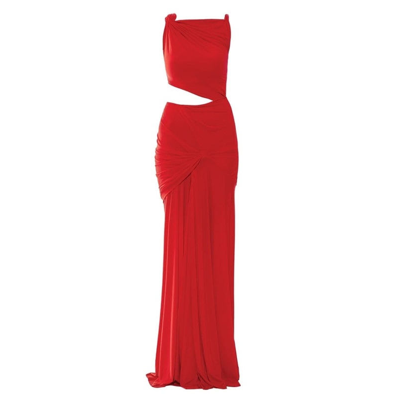 SAL RED CUT-OUT GOWN