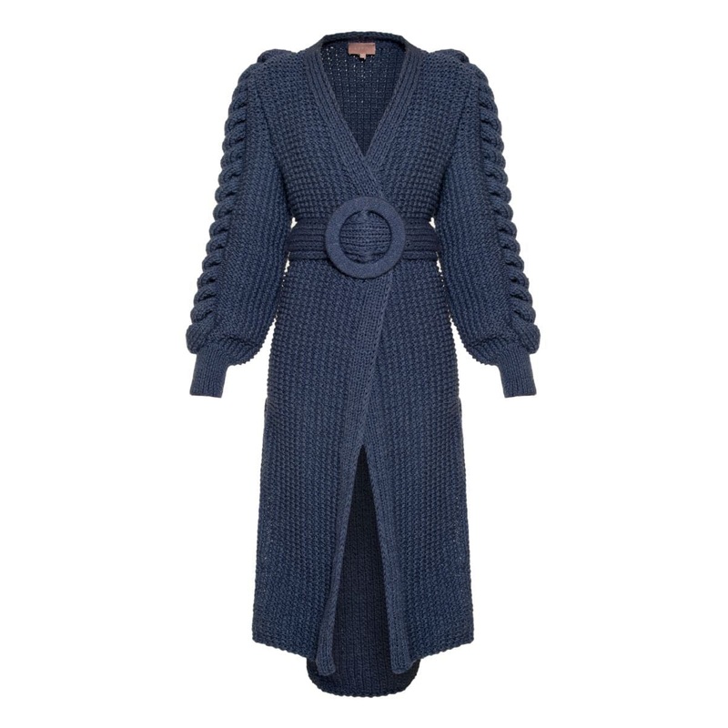 X LIYA STATEMENT CARDIGAN WITH BELT