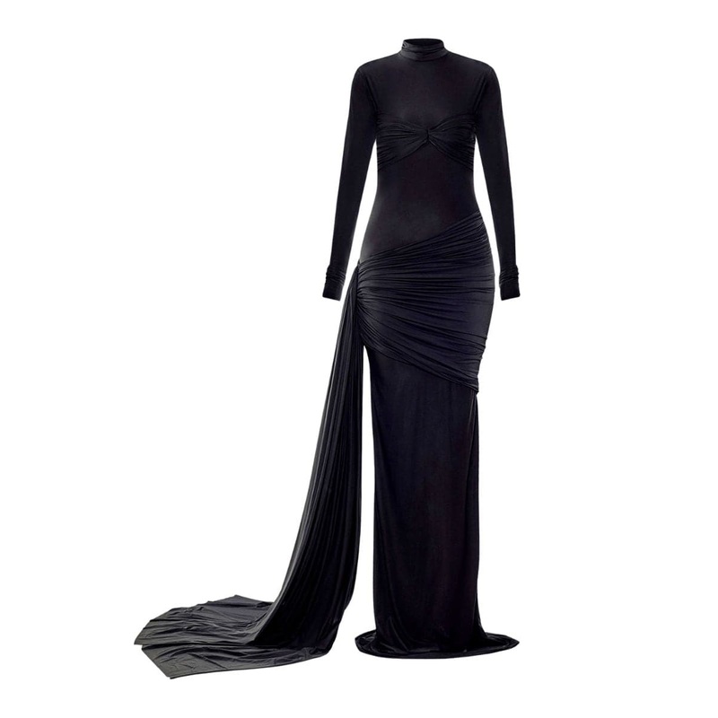 ALYSON BLACK FITTED GOWN