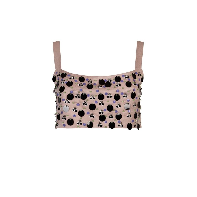 DAKOTA PINK EMBROIDERED CROP TOP