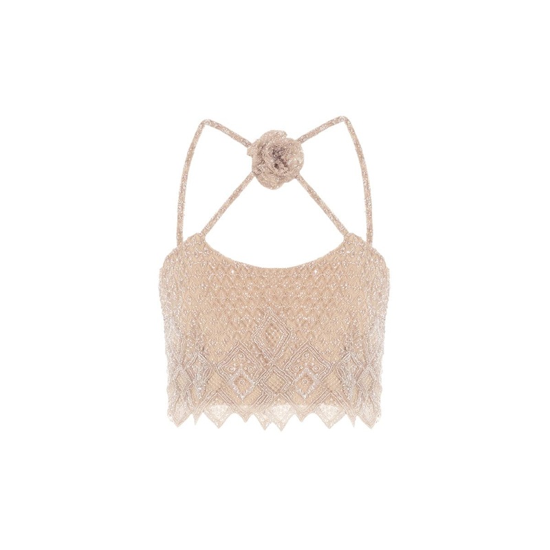 GOLD EMBELLISHED LACE TOP