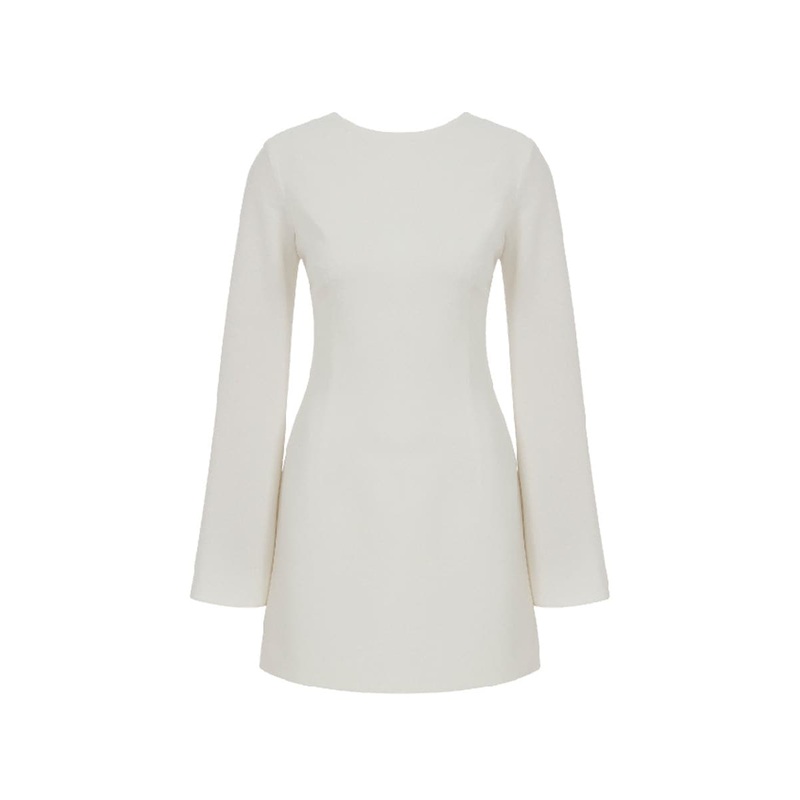 IRA BLANCHE CREPE MINI DRESS