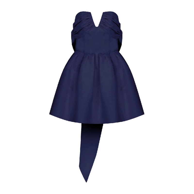 MIRO MIDNIGHT BLUE STRAPLESS MINI DRESS