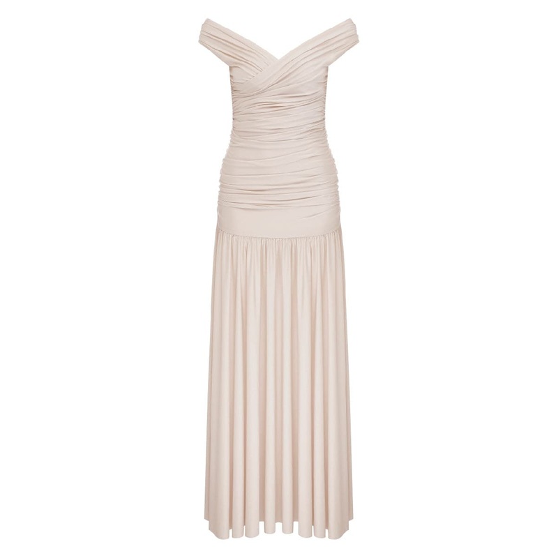 PURLEY CUBAN SAND JERSEY LONG DRESS