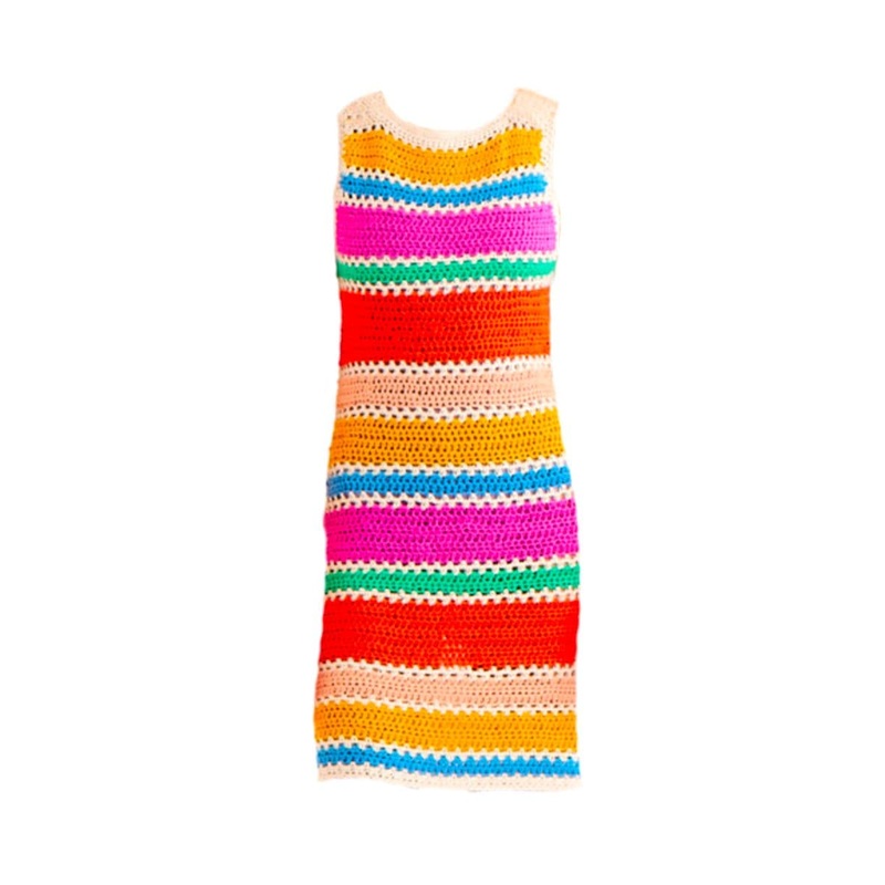 ROCKY SUN KNITTED MIDI DRESS