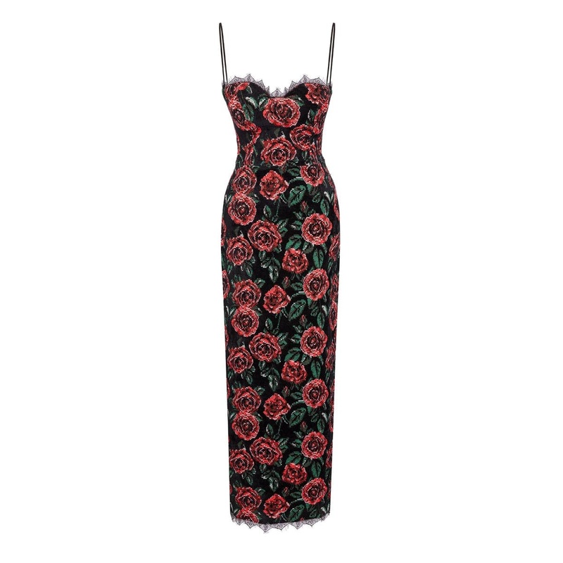 ROSE CORDUROY MIDI DRESS