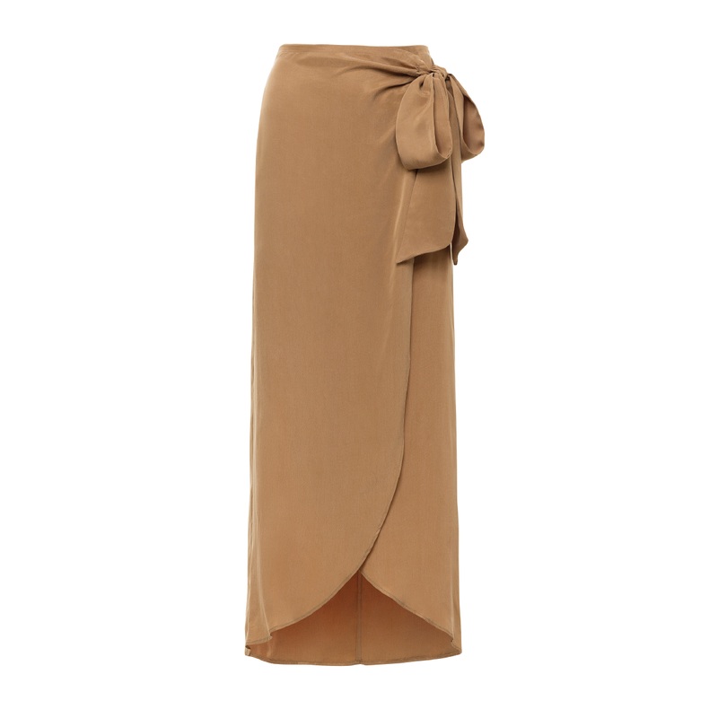 SERENGETI MOCHA WRAP SKIRT