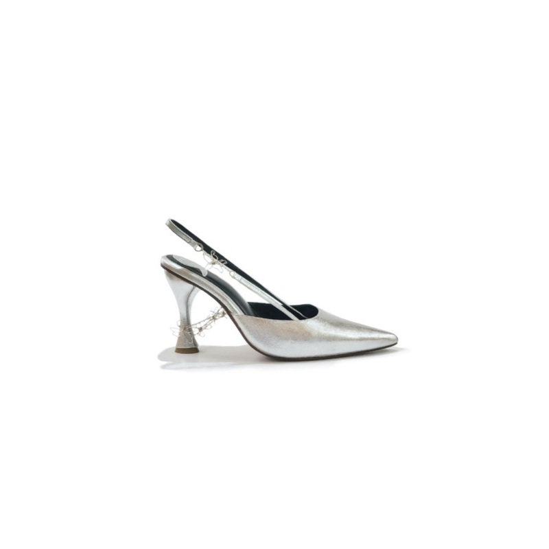 SHEA GRAY SLINGBACK HEELS