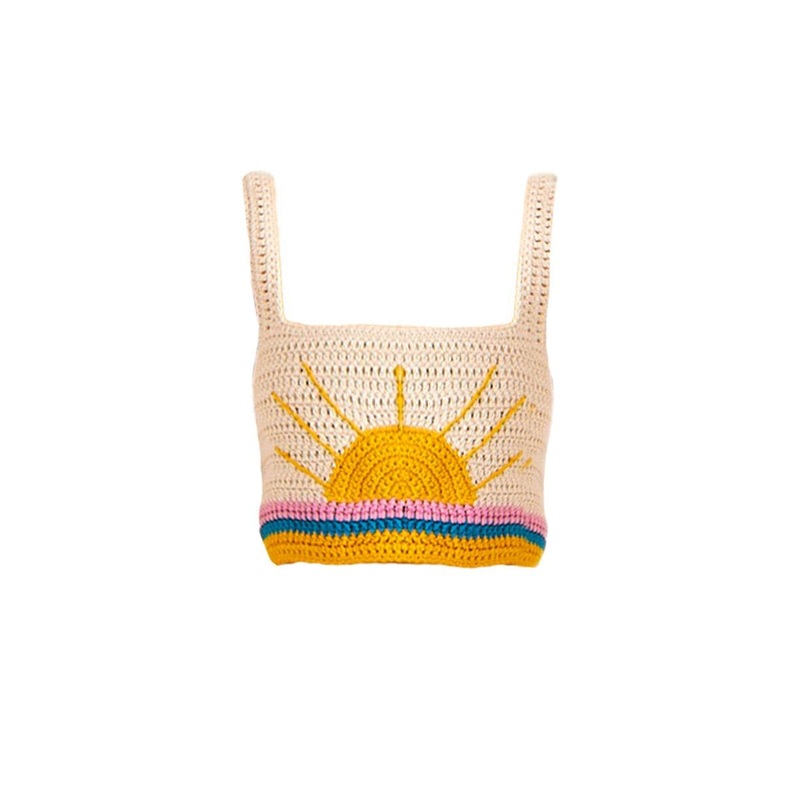 SUNSET LACE UP CROP TOP