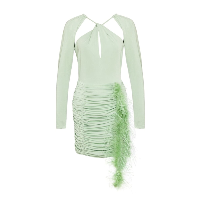 VEGA CUT-OUT STRETCH-JERSEY MINI DRESS