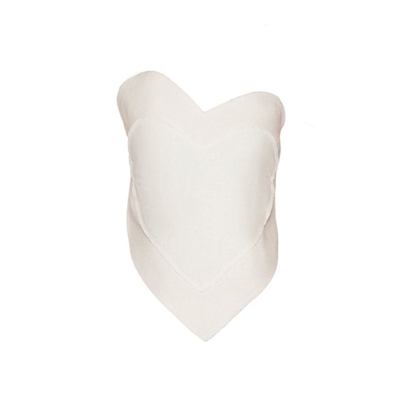 WHITE SWEETHEART TOP