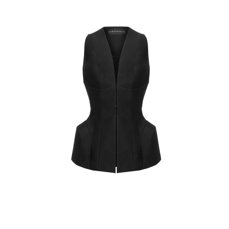 BLACK CUTOUT FLARED TOP