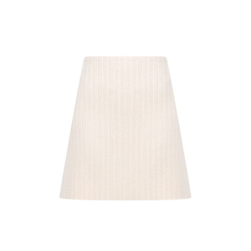 CREAM A-LINE MINI SKIRT