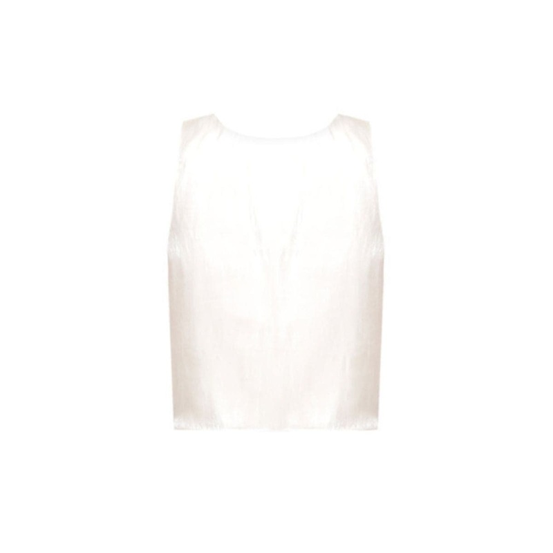 CREAM PEARL CROP TOP