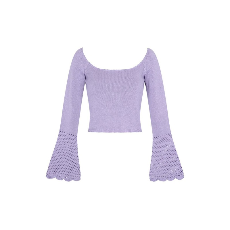 MARILU LILAC BELL SLEEVE TOP