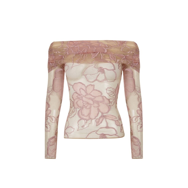 PINK SHEER LINGERIE TOP