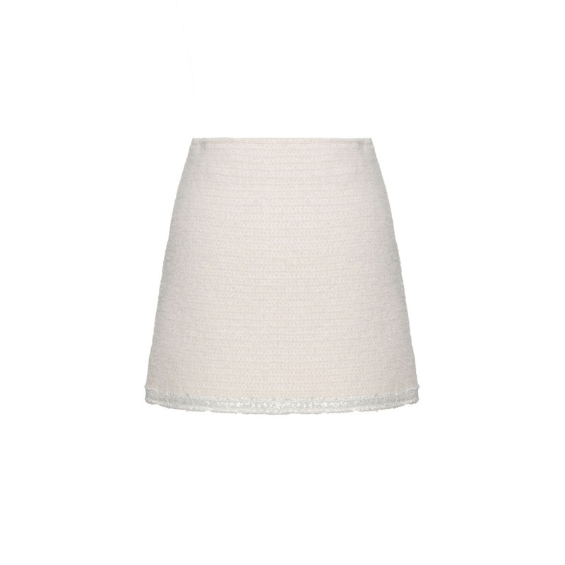 ROZANY CREAM KNITTED MINI SKIRT