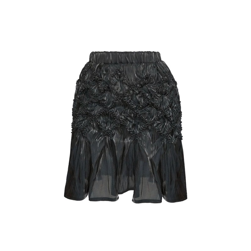 VICTORIA BLACK SHIBORI MINI SKIRT