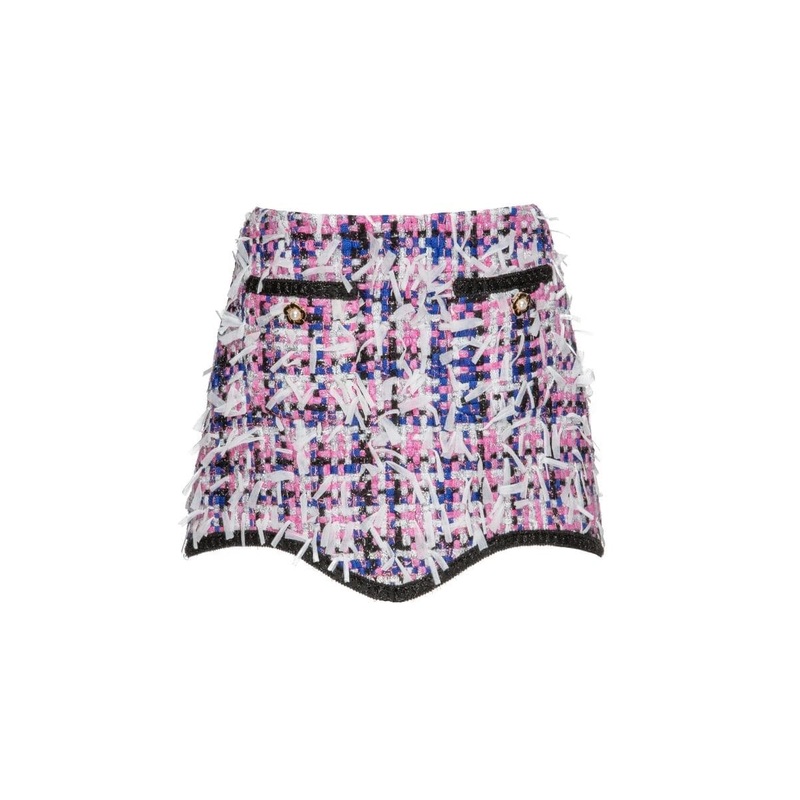 VINTAGE BLACK MULTICOLOR MINI SKIRT