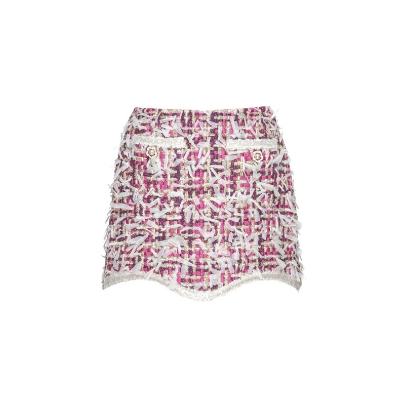 VINTAGE WHITE MULTICOLOR MINI SKIRT