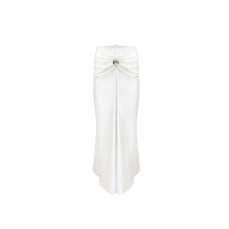 CAMILA OFF WHITE MIDI SKIRT