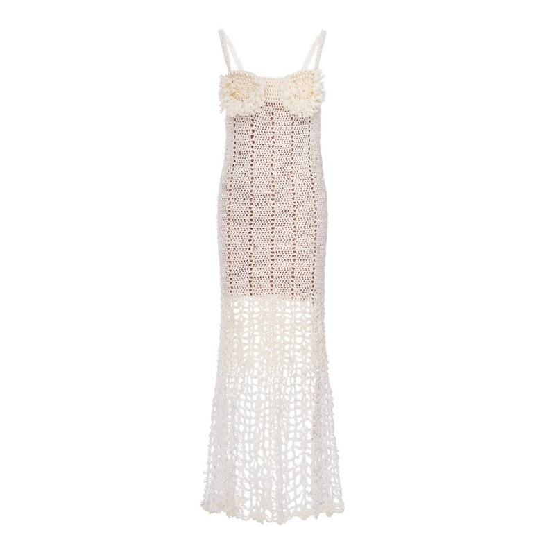 CHRYSANTHEMUM WHITE HANDMADE CROCHET DRESS