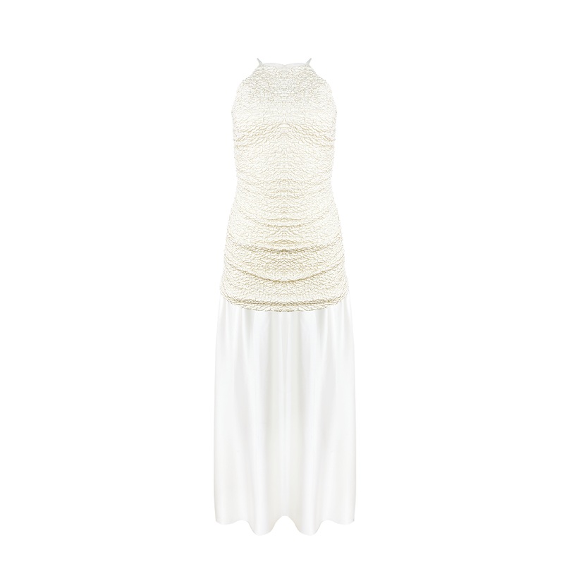 FLAVIAL IVORY AND OFF WHITE LONG DRESS
