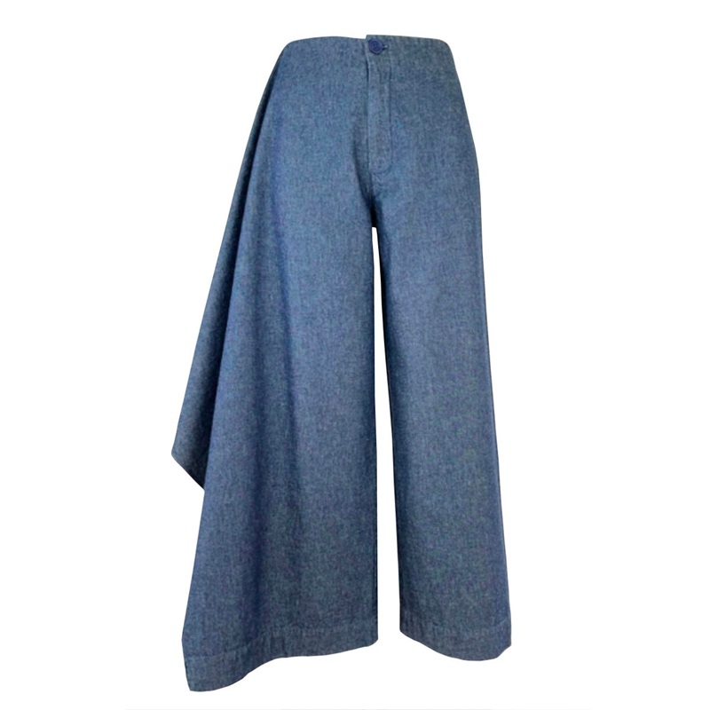 LATERAL FLAP JEANS IN BLUE