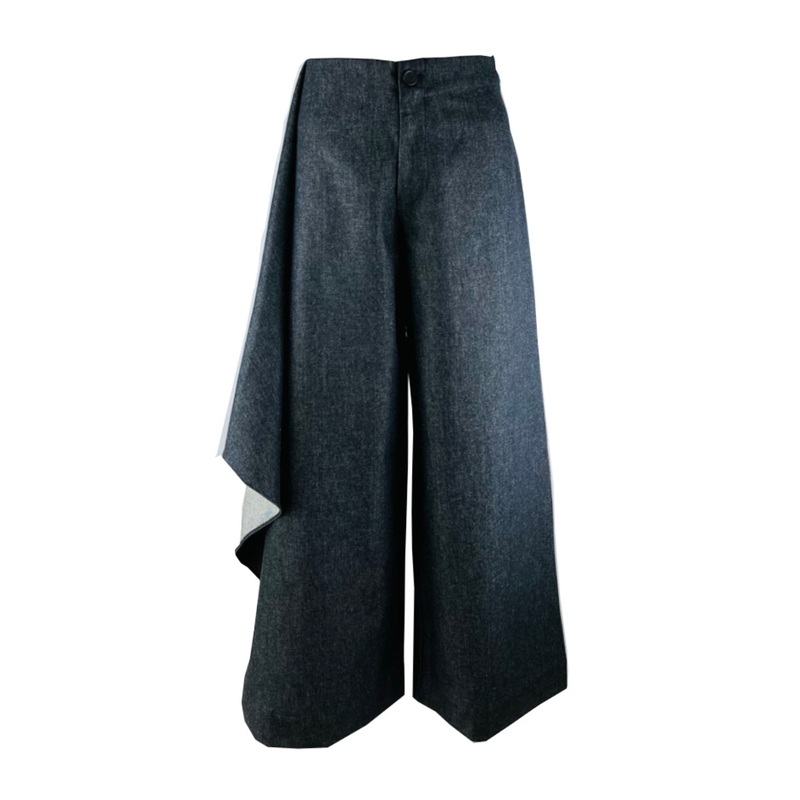 LATERAL FLAP JEANS IN DARK GRAY