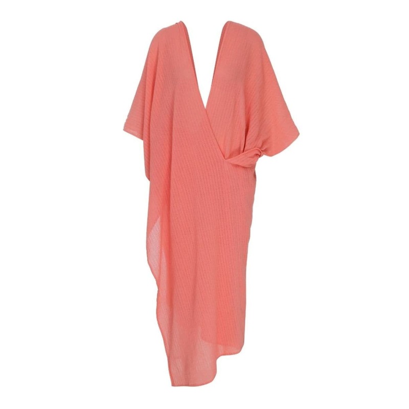 BERRY RELAXED V-NECK KAFTAN
