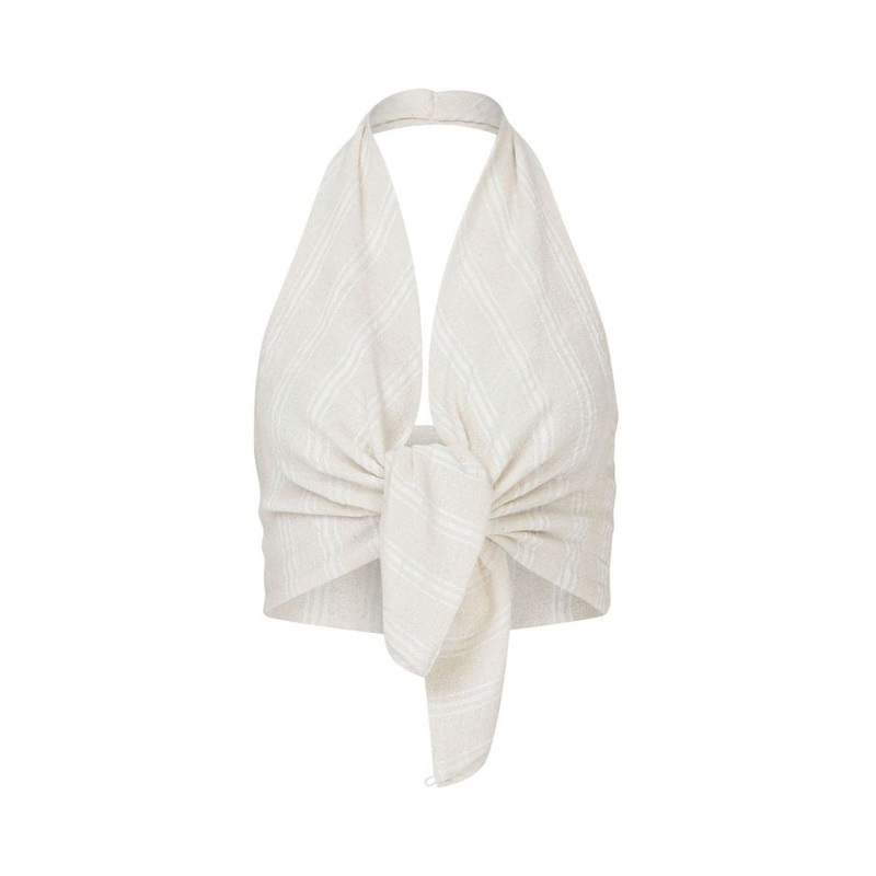 DENIZ WHITE STRIPED TOP