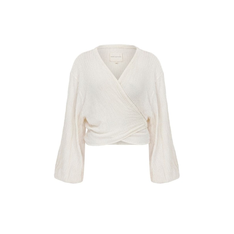 ECRU MIN WRAP TOP