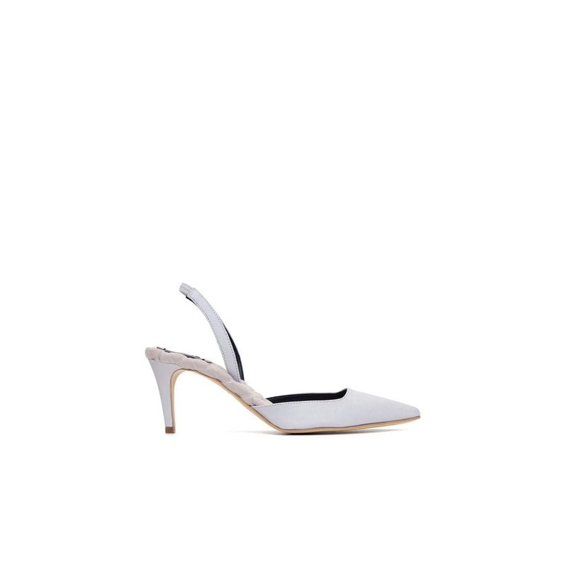 GABRIELLA GRAY SATIN SLINGBACK HEELS