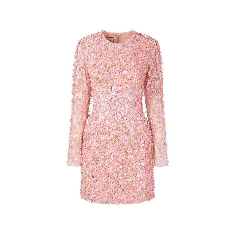 MIA PINK BEADED MINI DRESS