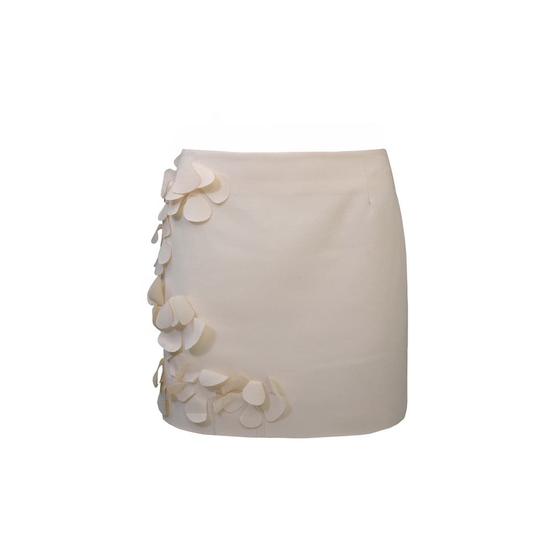 MILKY FLORAL MINI SKIRT