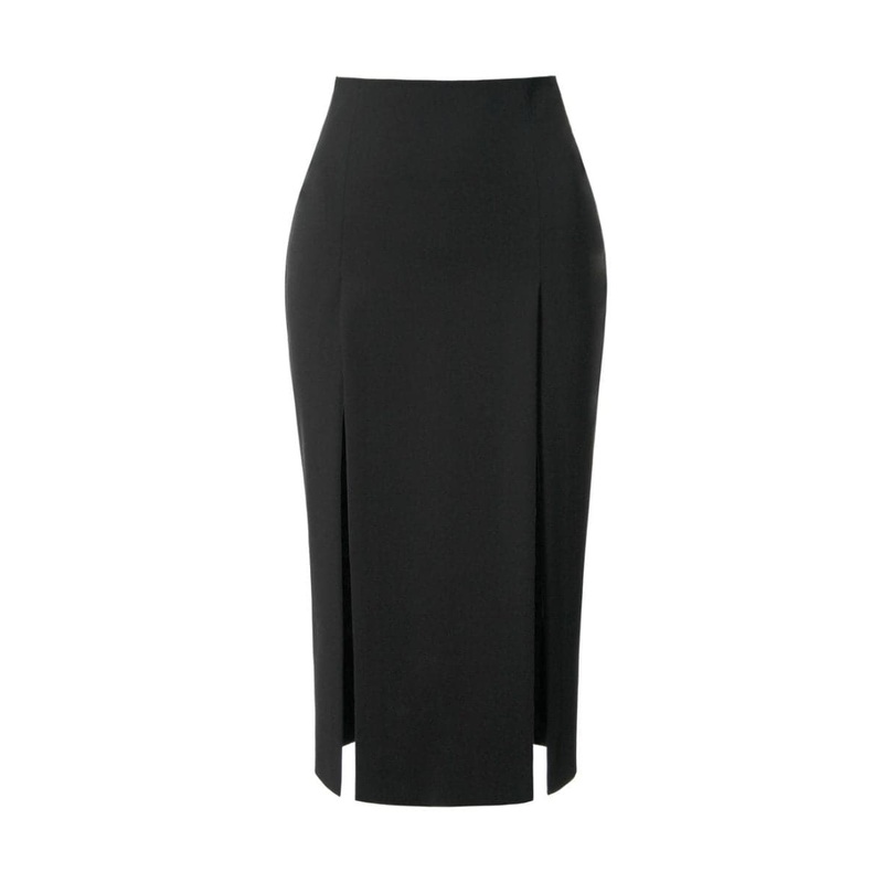 SALMA PEARL NOIR MIDI SKIRT