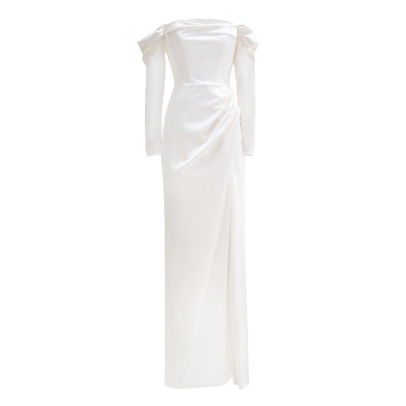 X MONETRE ELEGANT DRAPED GOWN