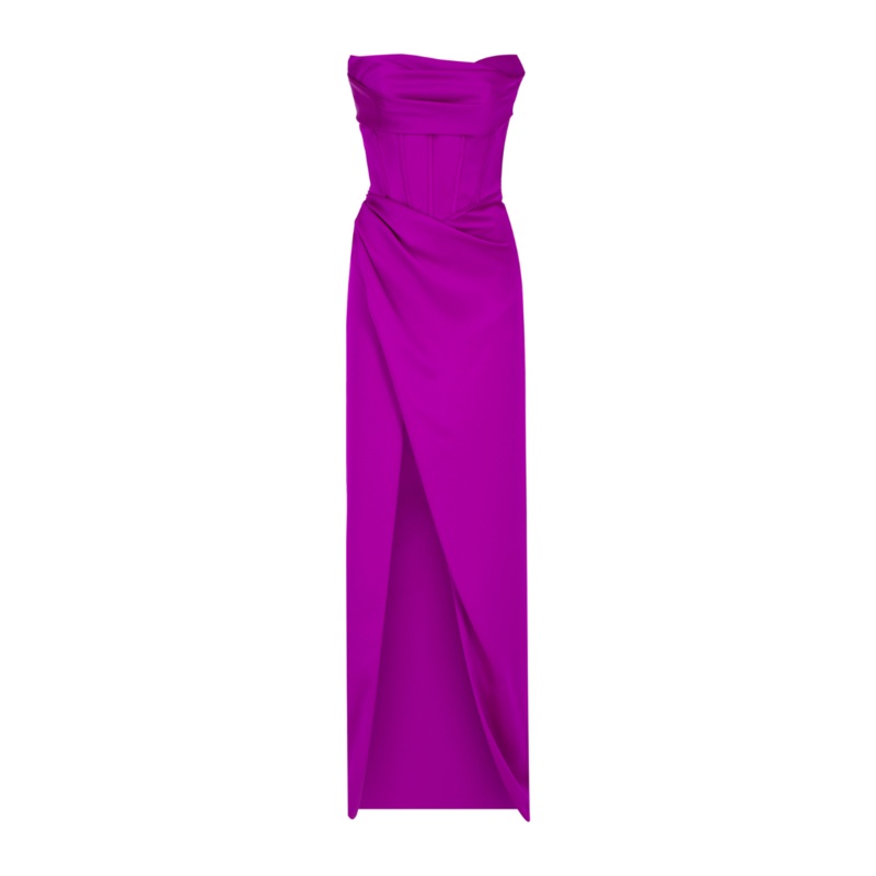 ANNA FUCHSIA COLUMN GOWN