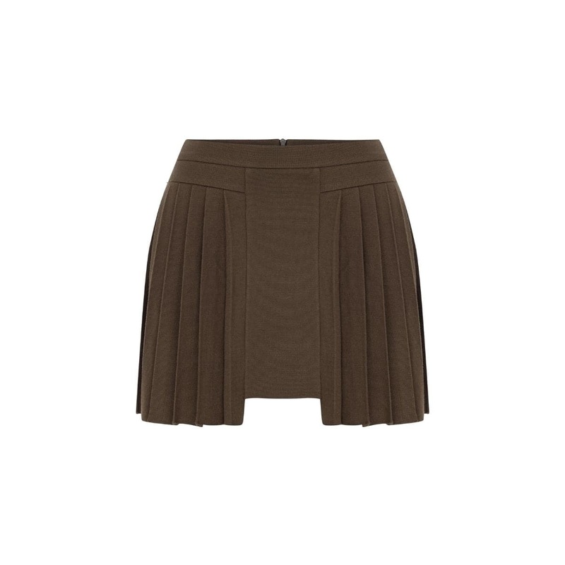 ATHENA CAPPUCCINO PLEATED SKIRT